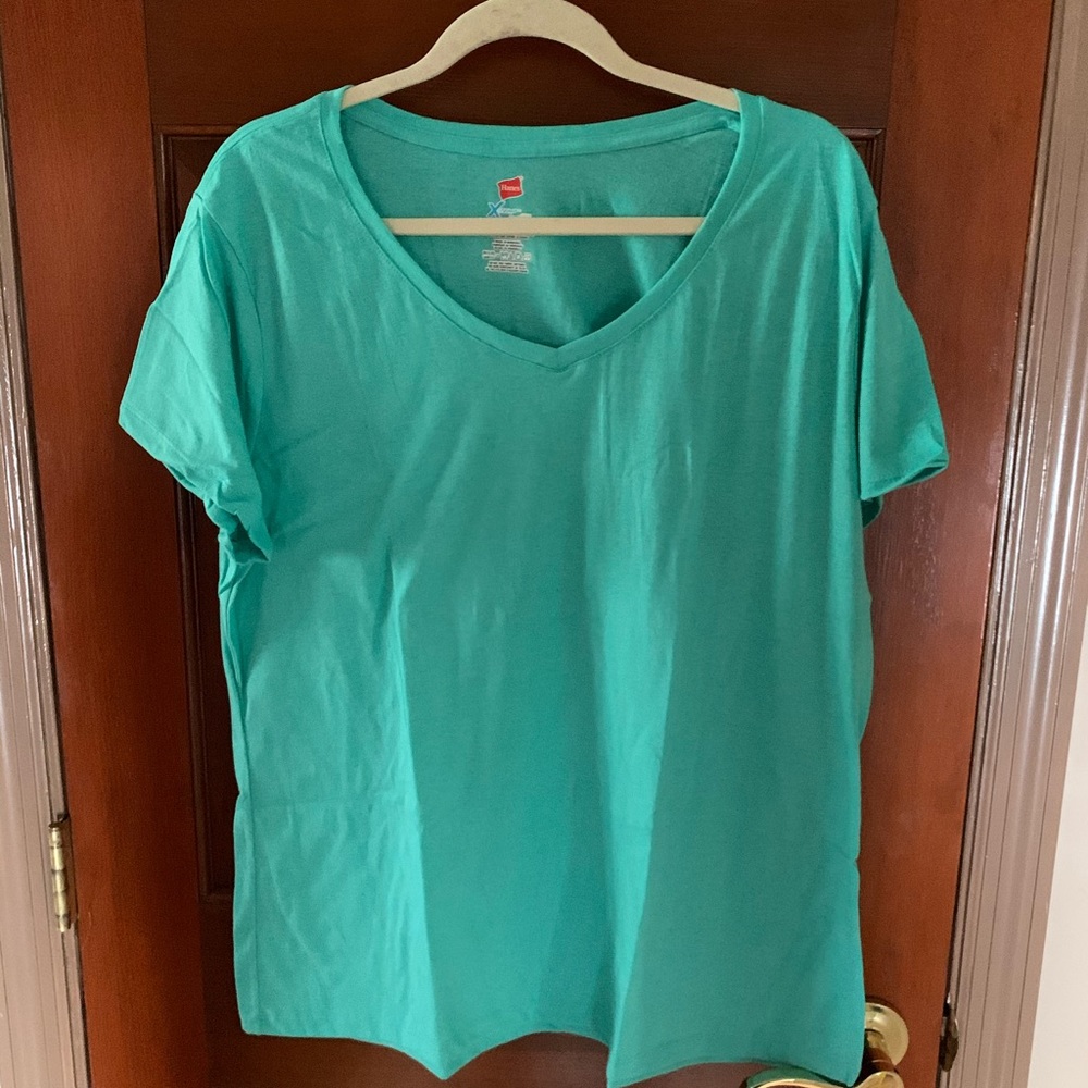 COPY - New Ladies Hanes mint green X-temp  T-shir…